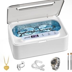 White Ultrasonic Jewelry Cleaner